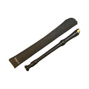 EMUS Black Soprano Recorder and Case